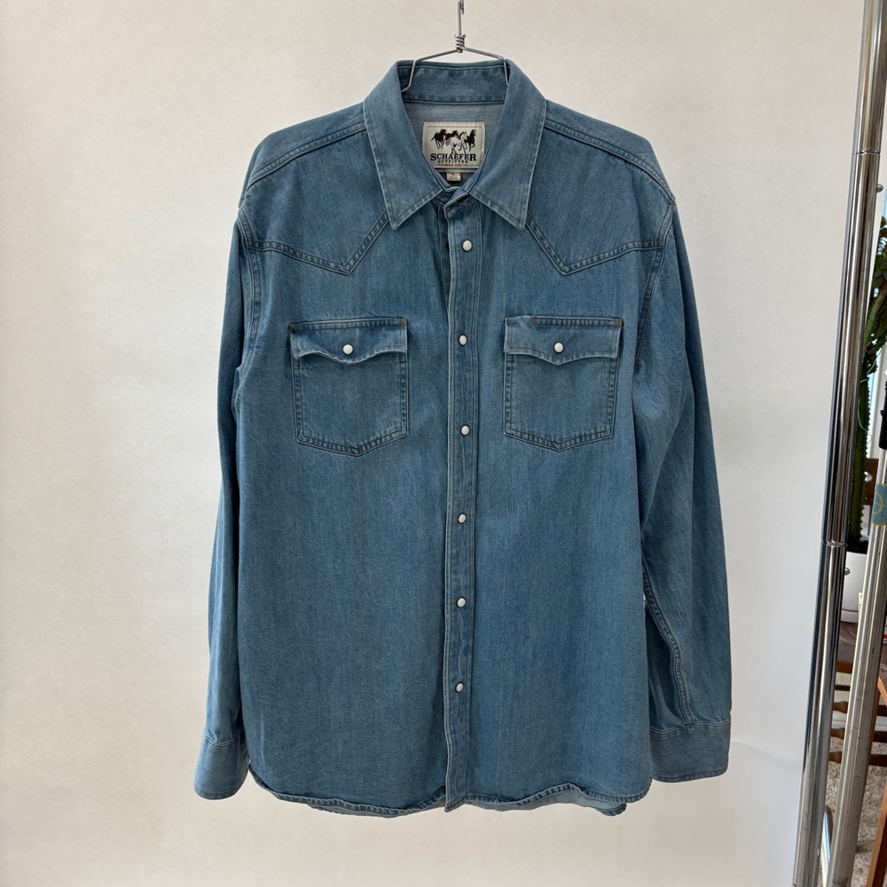 Schaefer Outfitter Western Denim Snap Shirt